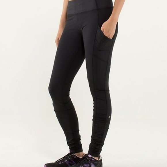 lululemon athletica Pants - Lululemon Speed Tight with Ruffled-Leg, Sz 2
